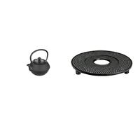 Ibili 620012 - Tetera Hierro Fundido Negra 1,20 Lt. + 621000 - Reposateteras Plano