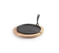 IBILI 627030 Plato hierro fUNdido + base madera 30 CM