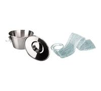 IBILI 651618 - Flanero Con Tapa Y Cierre Inox 18 Cms + Bolsa Para Legumbres, Nailon, 37 X 5 Cm