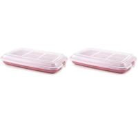 IBILI 686710 Taper para Embutidos y Fiambres, 24,8 X 14,4 cm, Plástico Libre de BPA, Reutilizable, Rojo (Paquete de 2)