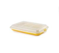 IBILI 686730 Taper para Embutidos y Fiambres, 24,8 X 14,4 cm, Plástico Libre de BPA, Reutilizable, Amarillo