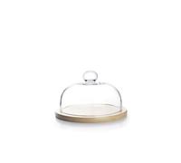 IBILI - 715520 - TAPA DE CRISTAL CON BASE DE MADERA 20 CM