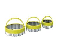 IBILI 724000 - Set 3 Cortapastas estañados, rizados, con asa