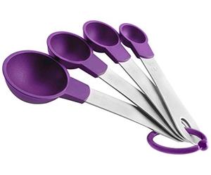 IBILI 736800 - Set de 4 cucharas medidoras de INOX y Nailon