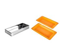 Ibili 753100 Molde Turron De Inox + Set 2 MOLDES TURRON Liso + Rombos, centimeters