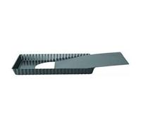 Ibili 823528 - Molde rectangular antiadherente rizado Fondo móvil Moka 20 x 28 cm