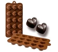 Ibili 860301 - Molde bombón Corazón 15 cavidades 100% silicona