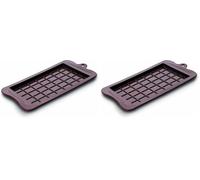 Ibili 860500 - Molde Tableta de chocolate 100% silicona (Paquete de 2)