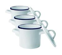 Ibili 902910 - Olla Mini acero blanco 10 cm (Paquete de 3)