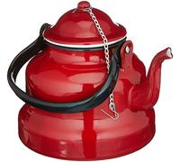 Ibili Cafetera pava 910410 – acero esmaltado vitrificado roja 1 l