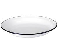 Ibili 912932 - Plato hondo de acero esmaltado vitrificado Blanca 32 cm