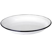 Ibili 912936 - Plato hondo de acero esmaltado vitrificado Blanca 36 cm