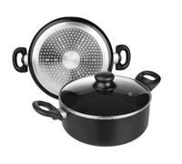 IBILI - Cacerola con tapa de cristal, Aluminio, 28 cms, Antiadherente, Apta para induccion