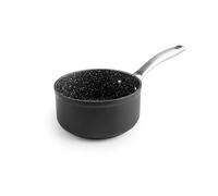 IBILI - Cazo Quarzo de aluminio forjado, mango de acero inoxidable, 16 cms, 1.3 litros, Antiadherente, Apta para induccion