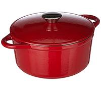Ibili Cocotte redonda 725924R Hierro fundido apta para inducción 21x10 cm Roja