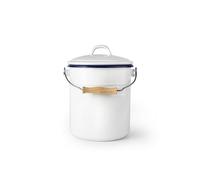 IBILI - Cubo con Tapa para Compost 6 Litros Acero Esmaltado Vitrificado Diseño Artesanal