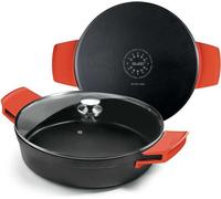 Ibili Excellent Titanio 462032: Olla con tapa, de hierro fundido/aluminio fundido, con un diámetro de 32 cm, apta para cocinas de inducción, con revestimiento antiadherente