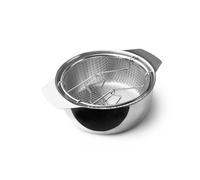 IBILI - Freidora con cestillo y tapa induktion, 20 cms, Acero inoxidable, Apto para induccion