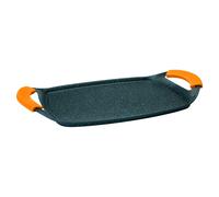 IBILI - Grill plancha basic stone, 36 x 23 cms, Aluminio fundido, Antiadherente estilo piedra, Apto para induccion