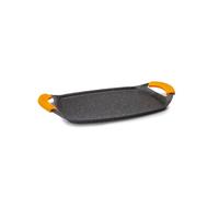 Ibili Plancha de asar Basic Stone – Aluminio fundido, Antiadherente, Apta inducción – 47 x 29 cm