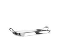 Ibili Plancha Grill Triply Natural 38x25 cm - Acero inoxidable, apta inducción, sin antiadherente