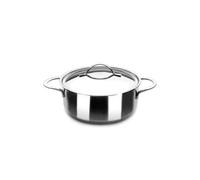 IBILI - Cacerola con tapa noah, 24 cms, Acero inoxidable 18/10, Apta para induccion