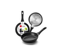 Ibili Sartén Natura 440020 – Antiadherente Inducción Estilo Piedra Sin PFOA – Negro 20 cm