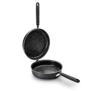Ibili Sartén doble Natura para tortilla de patatas 24 cm, antiadherente piedra, apto para inducción