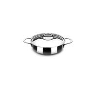 Ibili Tartera con tapa Noah (605322) – Acero inoxidable 18/10, apta para inducción, Plata 22 cm