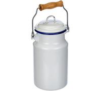 ibili Lechera 1 l en acero esmaltado Blanco/Azul 10 x 10 x 22 cm