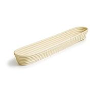 Ibili, Molde banneton para pan, Bagette. Fermentar, Mantener la forma, Hidratar masas. Fabricado en ratán. 44x10 CM