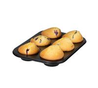 Ibili Molde con 6 Cavidades para Muffins Modelo Moka - Recubrimiento Antiadherente