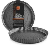 Ibili, molde ondulado perforado para pasteles, 30 cm, color plateado. Plateado, talla única