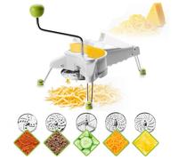 IBILI - Molinillo Juliana, Acero Inoxidable y Plastico, 5 discos de 12 cms para rallar y cortar