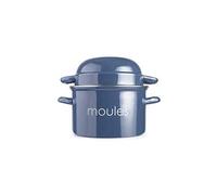 IBILI - Olla para mejillones petrol, 18 cm, Acero esmaltado, Apta para induccion