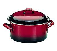 IBILI - Olla recta con tapa volcan, 28 cms, Acero esmaltado, Apto para induccion