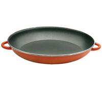 IBILI - Paellera Orange - 34 cm - Acero esmaltado vitrificado - 6 raciones - Apto para induccion