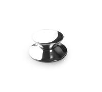 IBILI - Pomo Universal de Acero Inoxidable para Tapa de Cristal - Duradero, Estético y Fácil de Instalar, 5 x 5 x 3 cm