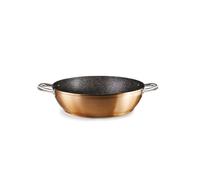 IBILI - Sarten honda con 2 asas natura copper, 32 cms, Aluminio, Antiadherente estilo piedra, Apto para induccion