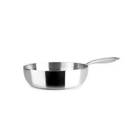 IBILI - Sartén Honda Tricapa Triply Natural 32 Cm, Acero inoxidable, Apto para induccion, sin antiadherente
