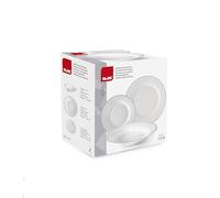 IBILI - Set 12 Piezas Alba, Platos de Porcelana para 4 personas