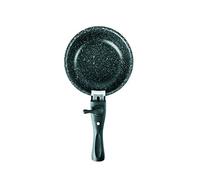 IBILI - Set 3 cazos con mango extraible, 16 + 18 + 20 cms, Antiadherente estilo piedra, Apto para induccion