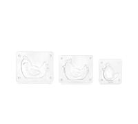 IBILI - Set 3 Moldes Pascua Gallina, PET, Chocolate casero