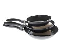 IBILI - Set de 3 sartenes chef style, 18 + 22 + 26 cms, Aluminio, Antiadherente, Apto para induccion