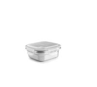 IBILI - Táper Cuadrado Keepklin 500 Ml, Acero Inoxidable, Apto para Microondas, tapa hermetica