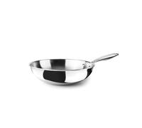 IBILI Wok Triply Natural 30 cm – Acero inoxidable, apto para inducción, sin antiadherente