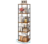 IBUYKE Librería Giratoria de 4 Niveles,Estanteria Madera,Marrón TBC004H