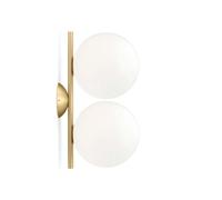 Flos Lámpara de pared IC lights C/W1 Double Latón pulido. opal