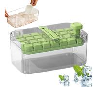 Ice Cubes Bandeja, Reusable Square Ice Maker, 9.37x5.31x4.33 inches, Lid and Storage Box, Flexible Silicone Molds, Easy Release Cube Tray for Cocktails, Drinks, Iced Coffee
