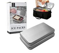 Ice Packs For Lunch Boxes - Stainless Steel Slim Reusable Cooling Pack